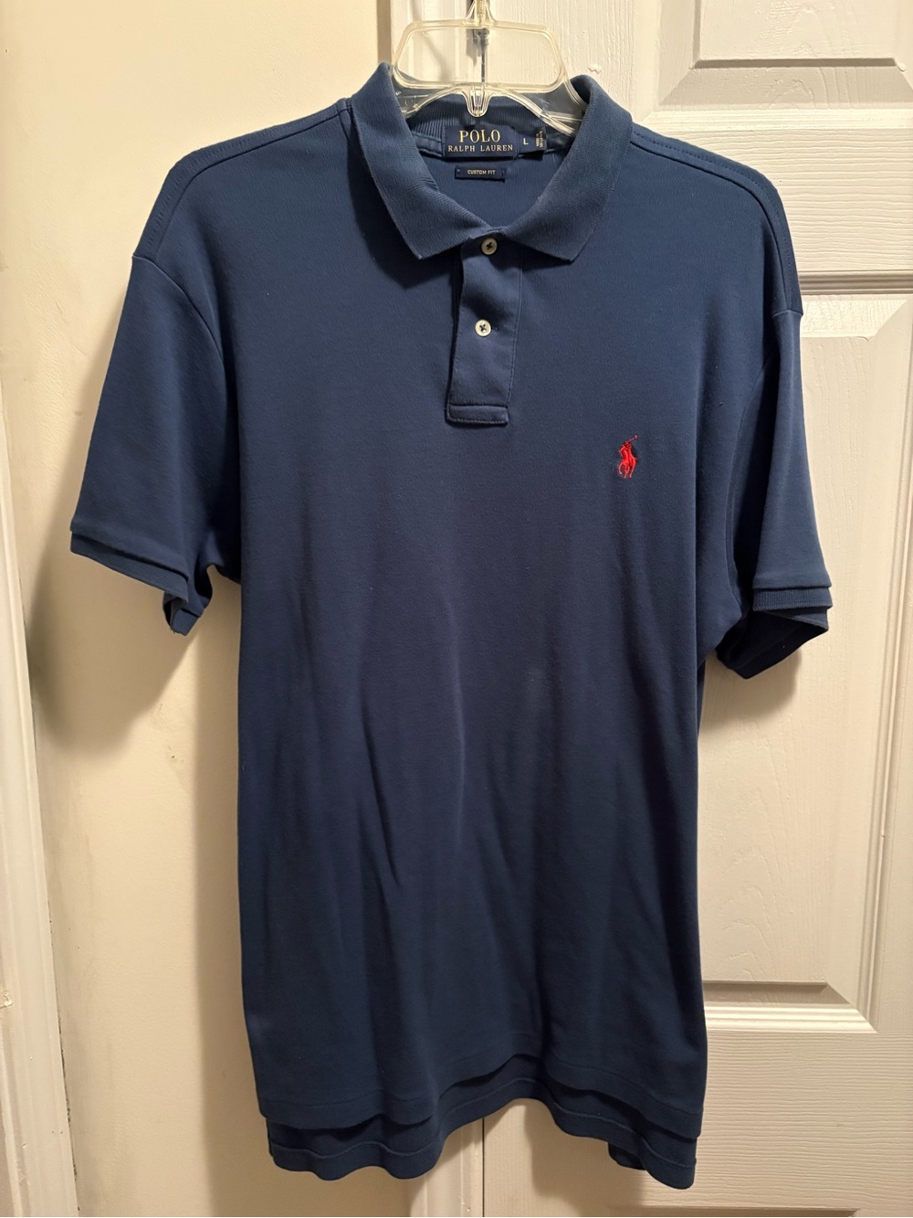 Ralph Lauren Solid Blue Men’s size Large Polo Shirt